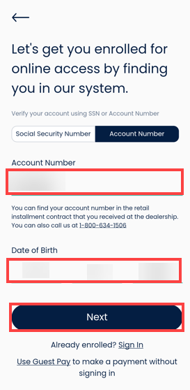 A screenshot of a login form Description automatically generated