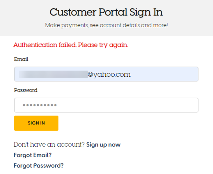 A screenshot of a login form Description automatically generated