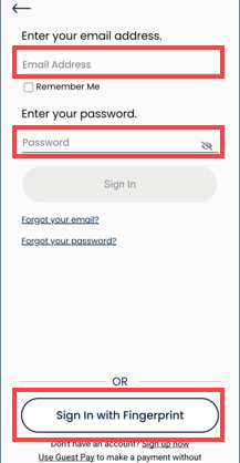 A screenshot of a login page Description automatically generated