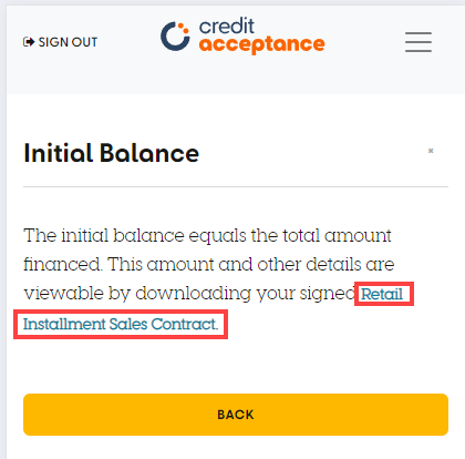 A screenshot of a credit application Description automatically generated